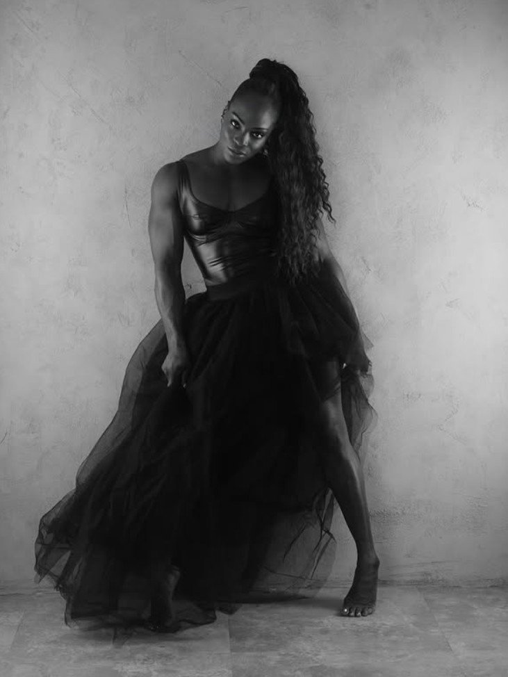 Shelly modelling black and white editorial